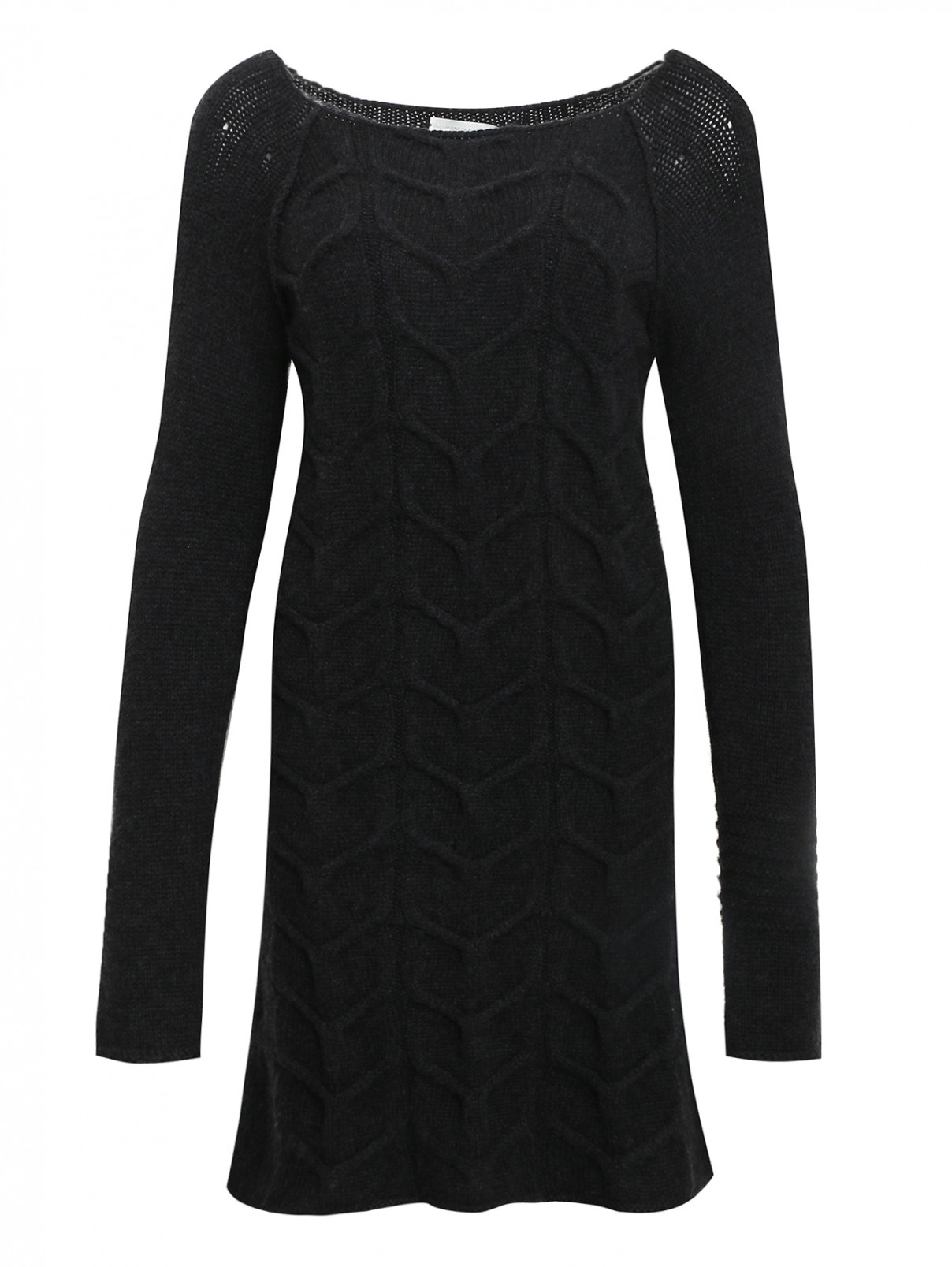 Платье-мини из кашемира UNCONVENTIONAL CASHMERE  –  Общий вид  – Цвет:  Черный