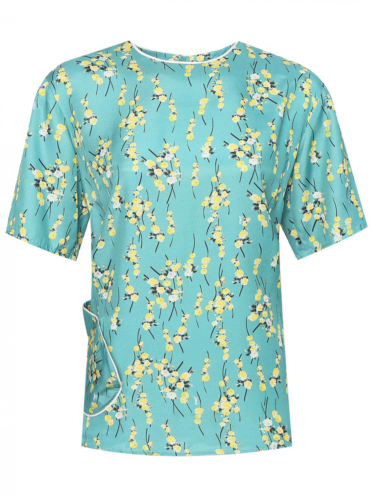 Блуза с короткими рукавами Sonia Rykiel  –  Общий вид  – Цвет:  Синий