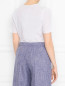 Блуза из хлопка с короткими рукавами Persona by Marina Rinaldi  –  МодельВерхНиз1