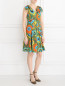 Платье из хлопка с цветочным узором Moschino Couture  –  Модель Общий вид