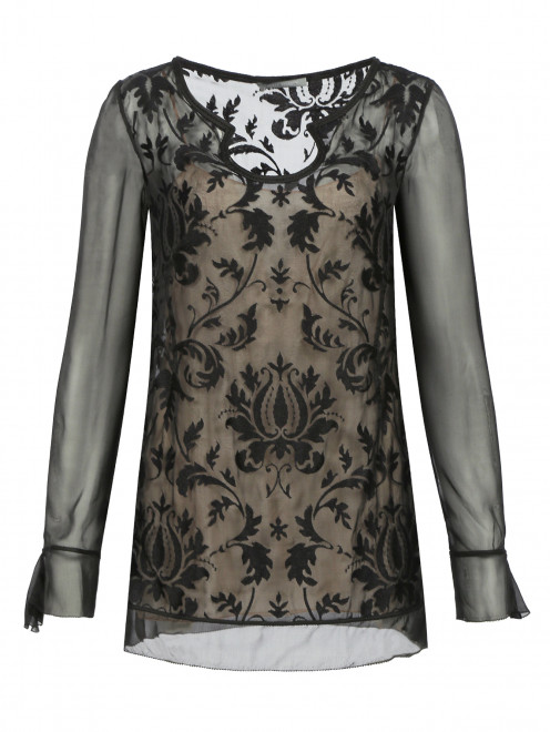 Шелковая блуза с вышивкой Alberta Ferretti - Общий вид