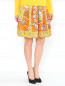 Шелковая юбка с принтом Moschino Cheap&Chic  –  Модель Верх-Низ