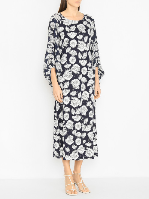 Трикотажное платье-миди с узором Weekend Max Mara - МодельВерхНиз