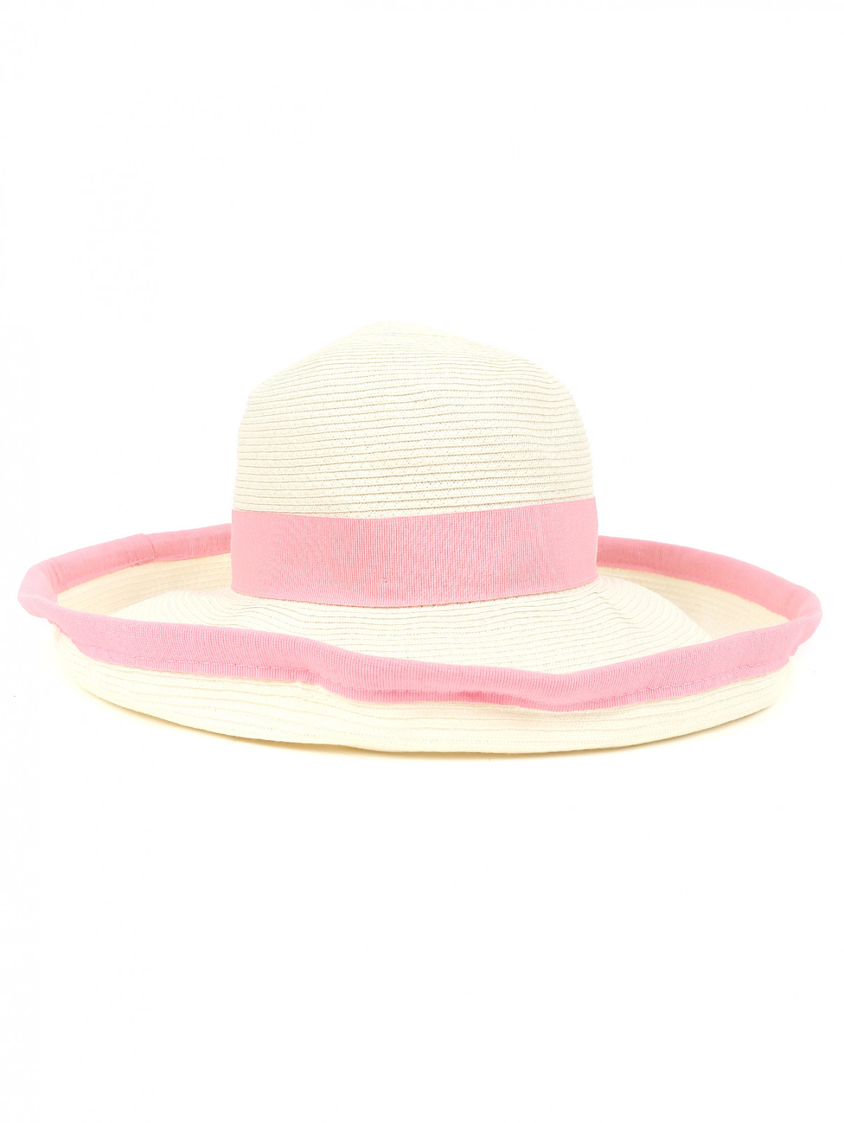 Шляпа с контрастной отделкой Marina Rinaldi  –  Общий вид  – Цвет:  Розовый