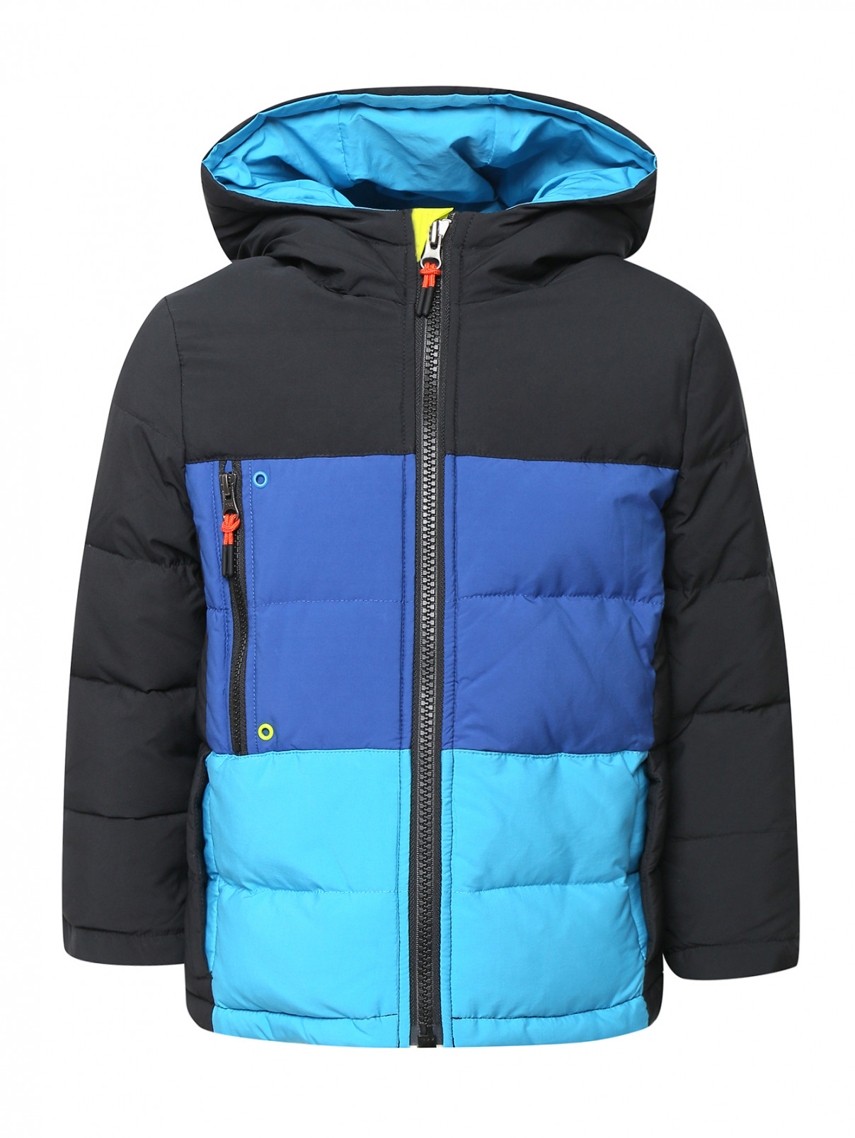 Куртка двухсторонняя с капюшоном Paul Smith Junior  –  Общий вид  – Цвет:  Синий