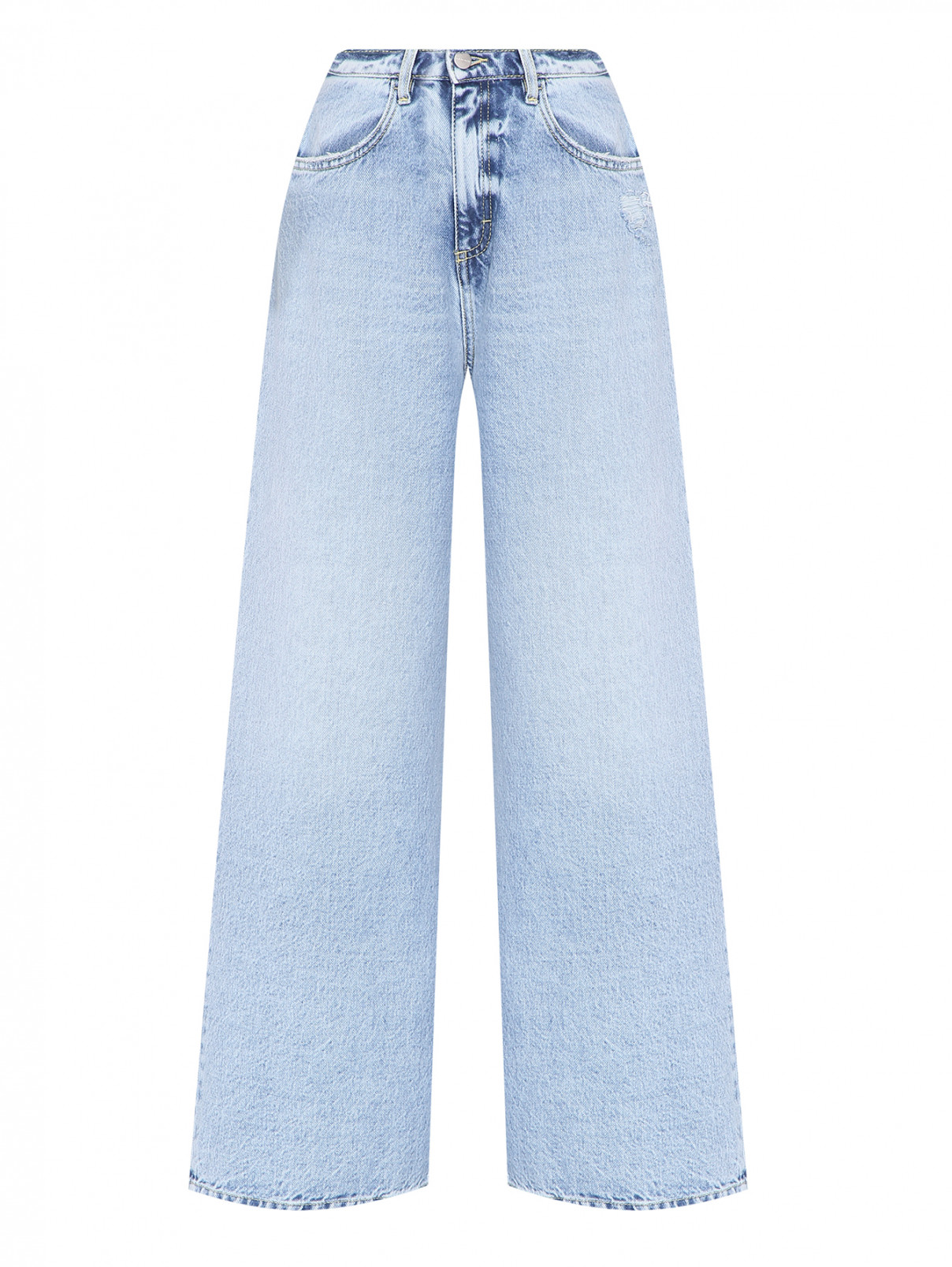 Широкие джинсы с потертостям Icon Denim La  –  Общий вид  – Цвет:  Синий