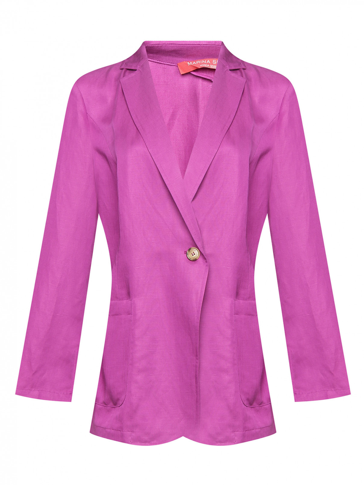 Жакет с накладными карманами Marina Rinaldi  –  Общий вид  – Цвет:  Фиолетовый