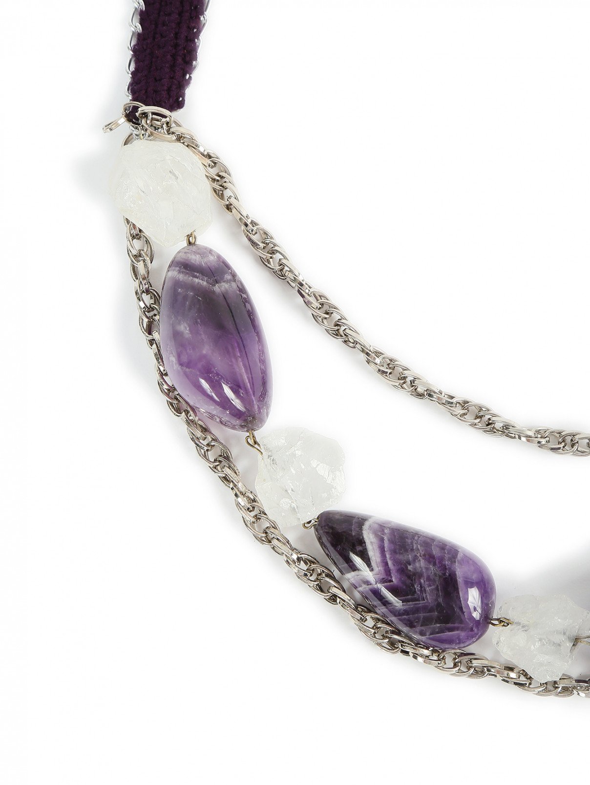 Ожерелье из металла с камнями Inga Kazumyan  –  Деталь  – Цвет:  Фиолетовый
