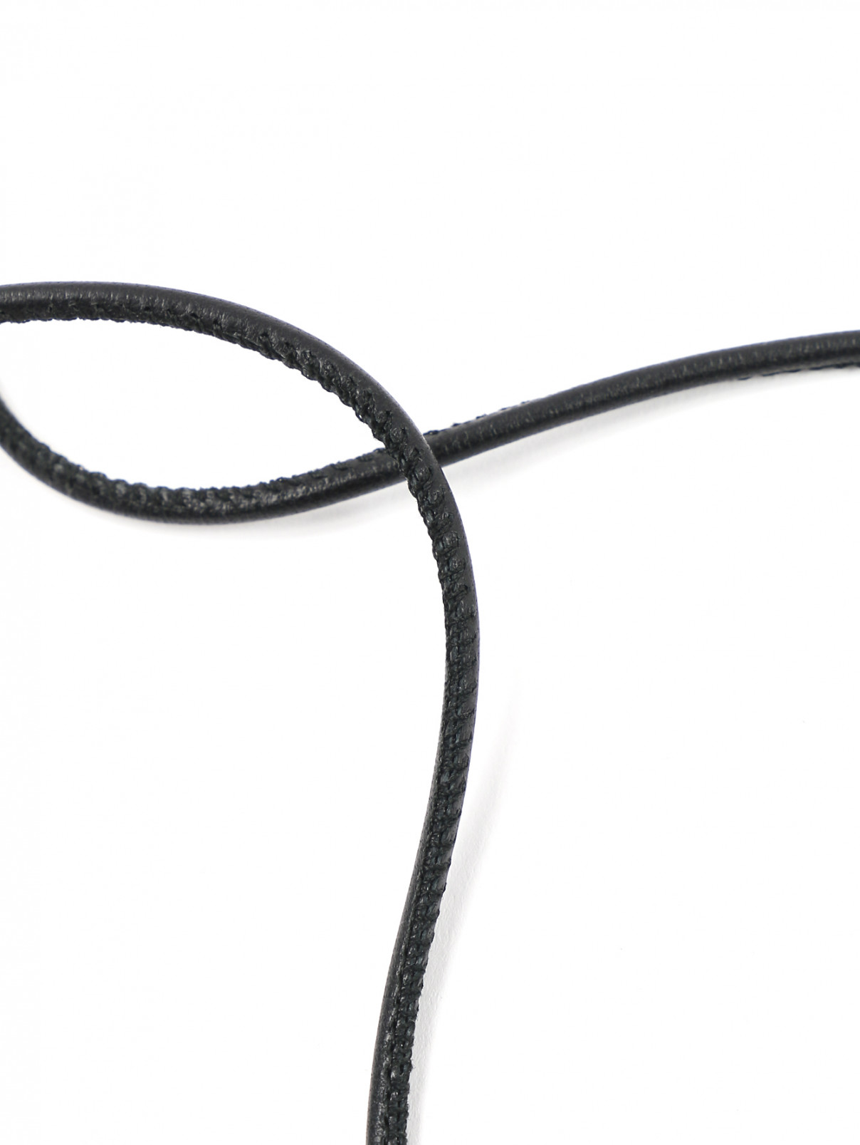 Подвеска из металла на кожаном шнурке La Loop  –  Деталь1  – Цвет:  Черный