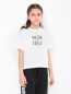Хлопковая футболка с принтом Dolce & Gabbana  –  МодельВерхНиз