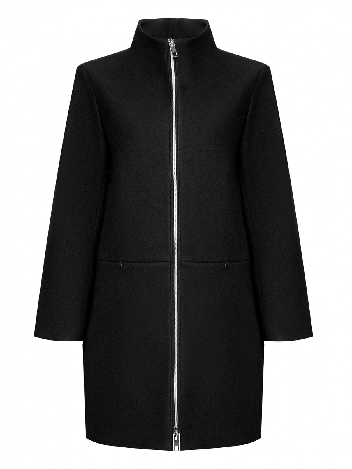 Пальто на молнии Marina Rinaldi  –  Общий вид  – Цвет:  Черный