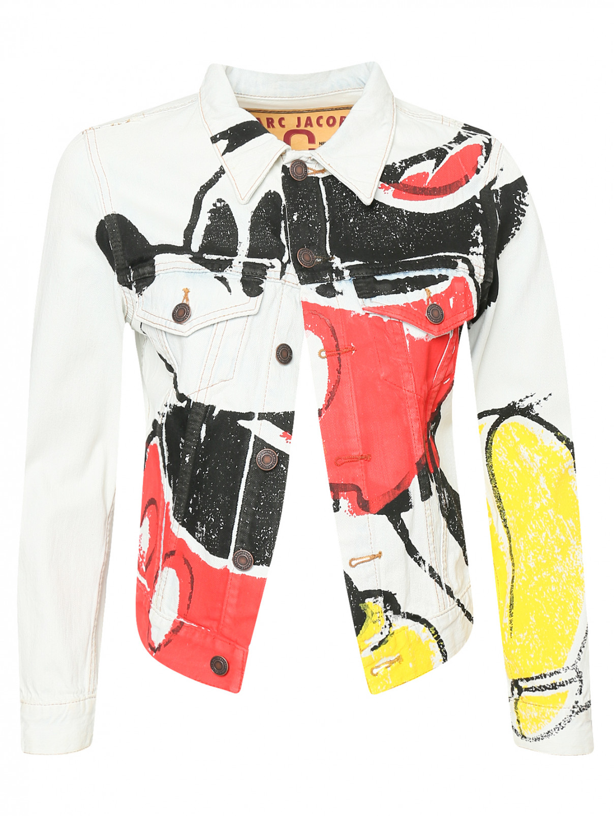 Куртка из денима с принтом Marc Jacobs  –  Общий вид  – Цвет:  Мультиколор