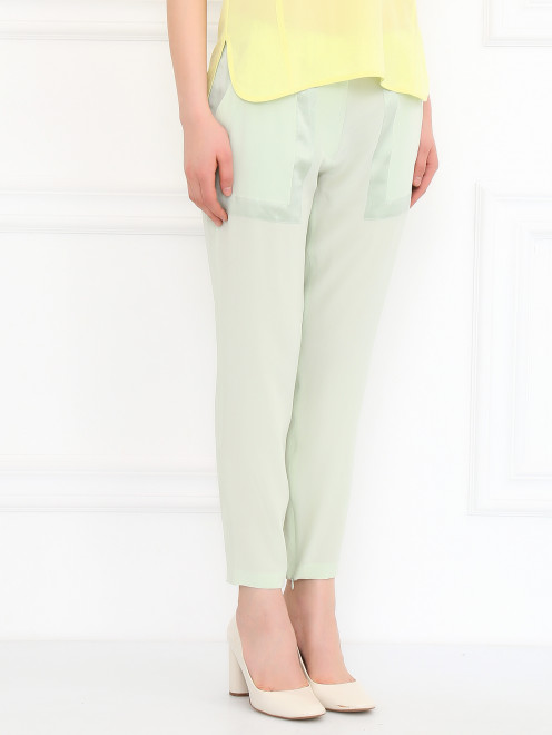 Укороченные брюки из шелка Barbara Bui - Модель Верх-Низ