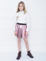 Хлопковая рубашка с цветочной аппликацией Dolce & Gabbana  –  МодельОбщийВид