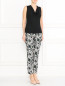 Прямые брюки с цветочным узором Max&Co  –  Модель Общий вид