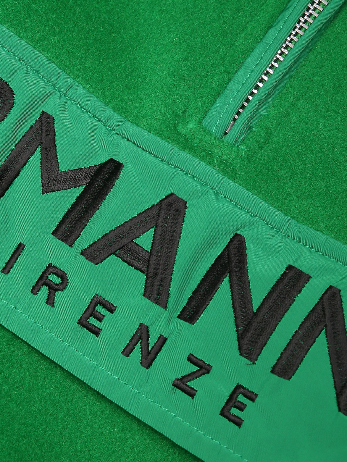 Куртка из смешанной шерсти с капюшоном Ermanno Firenze  –  Деталь  – Цвет:  Зеленый