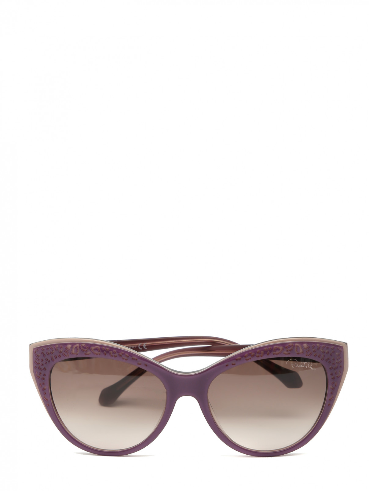 Очки солнцезащитные в пластиковой оправе Roberto Cavalli  –  Общий вид  – Цвет:  Фиолетовый