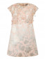 Платье прямого кроя с узором расшитое декоративными цветами и бусинами MiMiSol  –  Общий вид