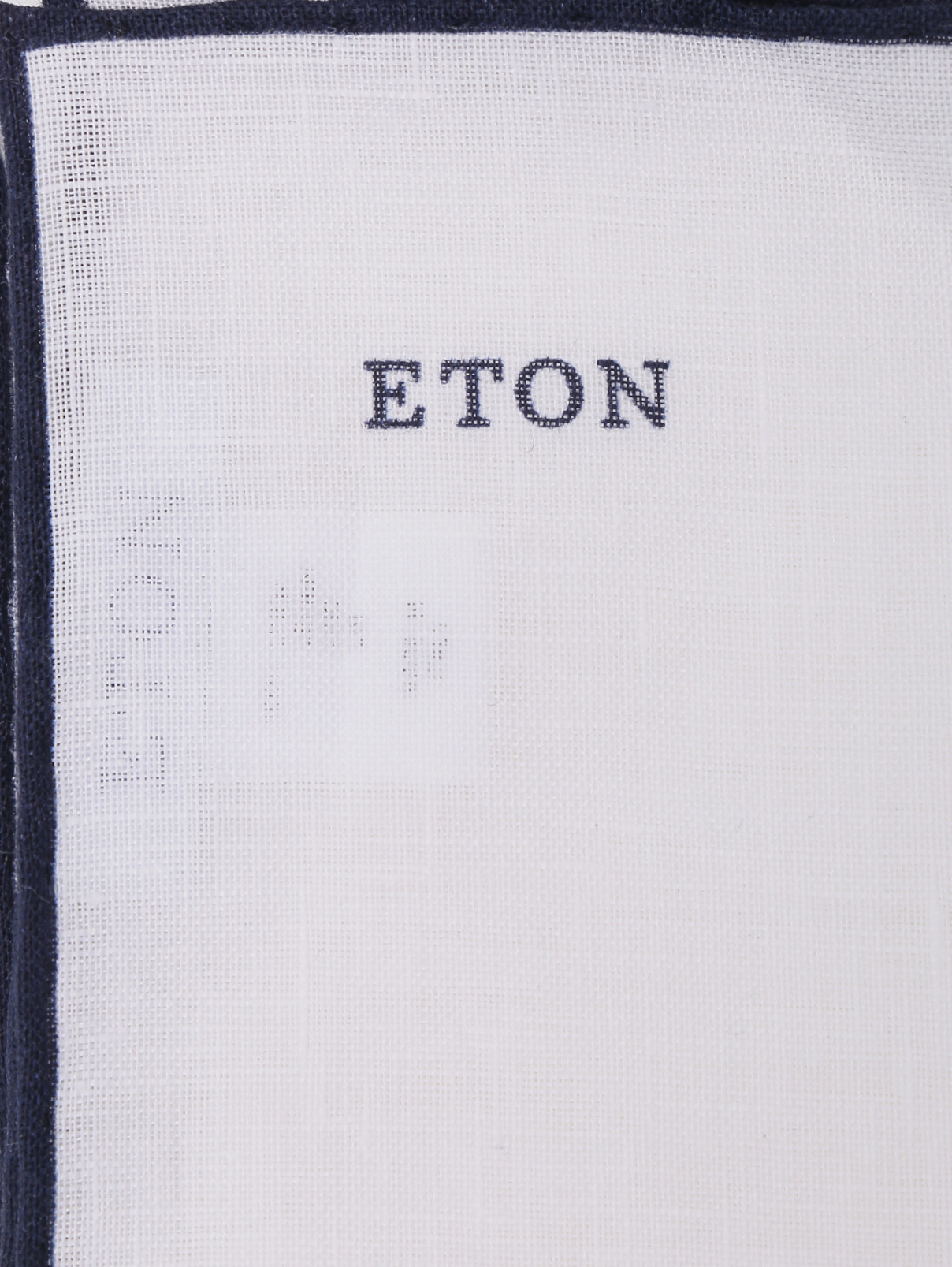 Платок карманный изо льна с контрастной отделкой Eton  –  Деталь  – Цвет:  Белый