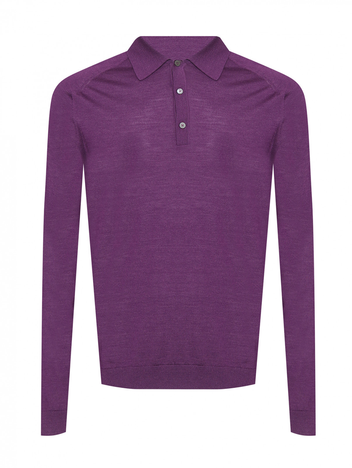 Джемпер из шерсти и шелка Piacenza Cashmere  –  Общий вид  – Цвет:  Фиолетовый