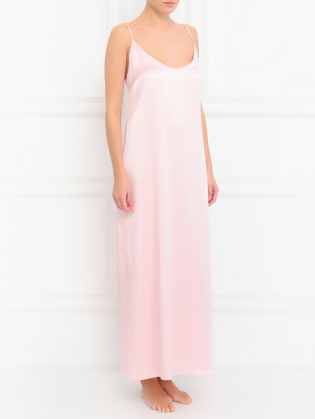 Сорочка из шелка La Perla  –  Модель Общий вид  – Цвет:  Розовый