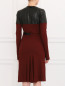 Платье с запахом и кожаными вставками Jean Paul Gaultier  –  Модель Верх-Низ1