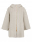 Пальто из шерсти и мохера на молнии с капюшоном BOSCO  –  Общий вид