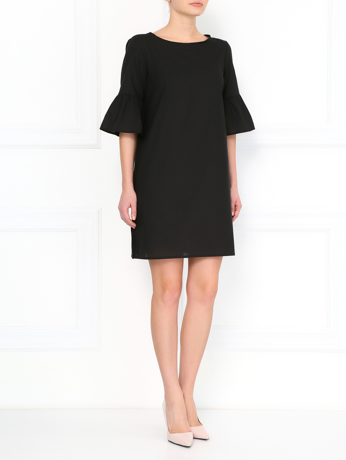 Платье из хлопка Vanda Catucci  –  Модель Общий вид  – Цвет:  Черный
