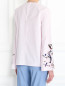 Блуза из хлопка с узором "полоска" и вышивкой Essentiel Antwerp  –  МодельВерхНиз1