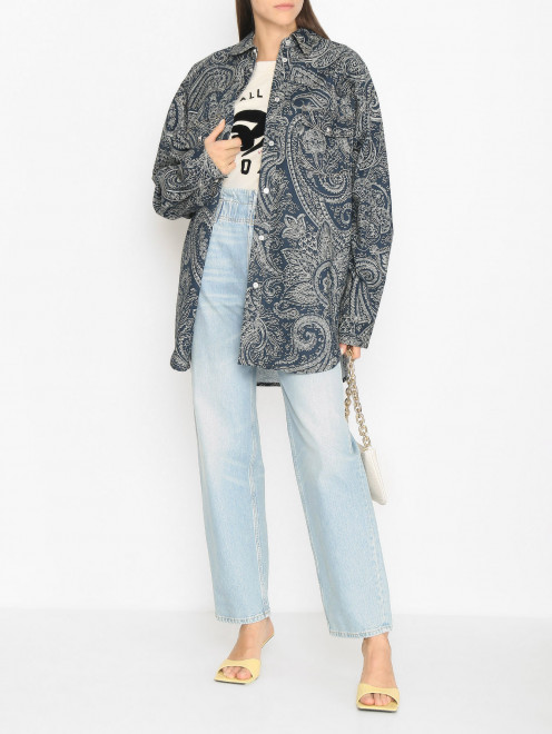 Куртка из денима с узором Etro - МодельОбщийВид