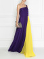 Платье ассиметричное из двухцветного шелка Carolina Herrera  –  МодельОбщийВид