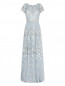 Платье-макси декорированное бисером и пайетками Marchesa  –  Общий вид