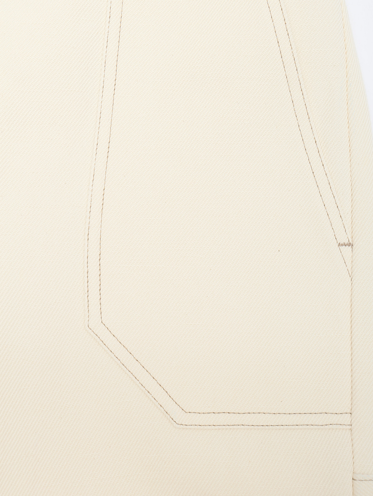 Укороченные брюки из хлопка и льна с карманами Max Mara  –  Деталь  – Цвет:  Бежевый