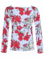 Блуза прямого кроя с цветочным принтом S.Oliver  –  Общий вид