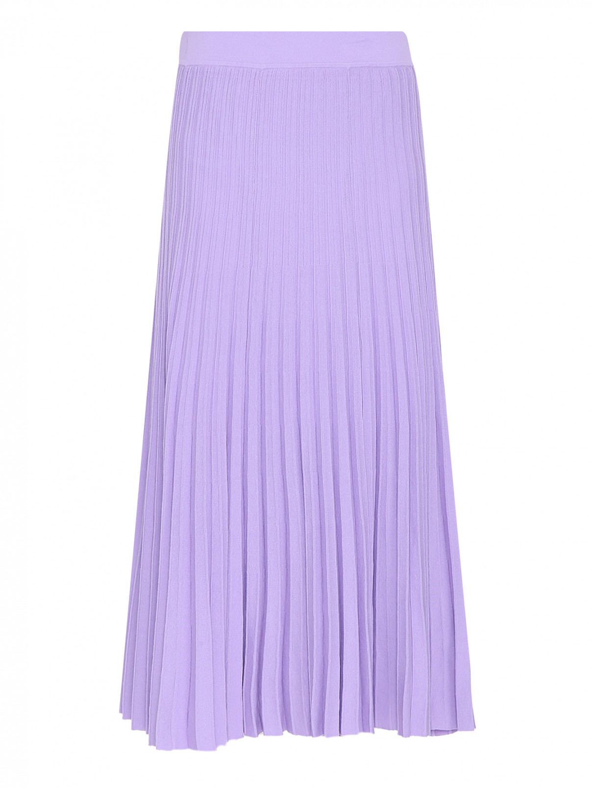 Юбка-миди из трикотажа P.A.R.O.S.H.  –  Общий вид  – Цвет:  Фиолетовый
