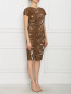 Платье из вискозы со сборками Marina Rinaldi  –  МодельВерхНиз