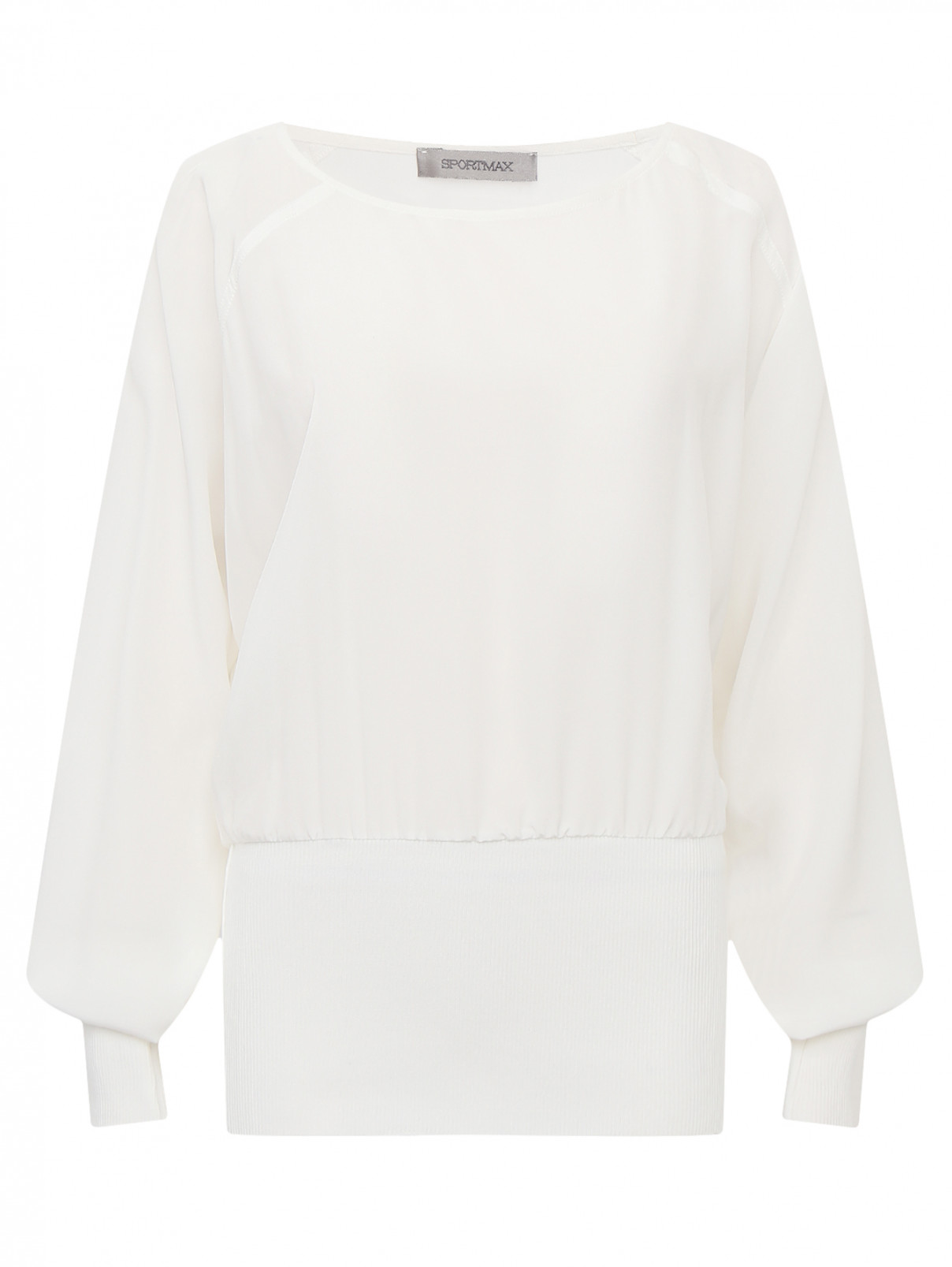 Блуза из шелка Sportmax  –  Общий вид  – Цвет:  Белый