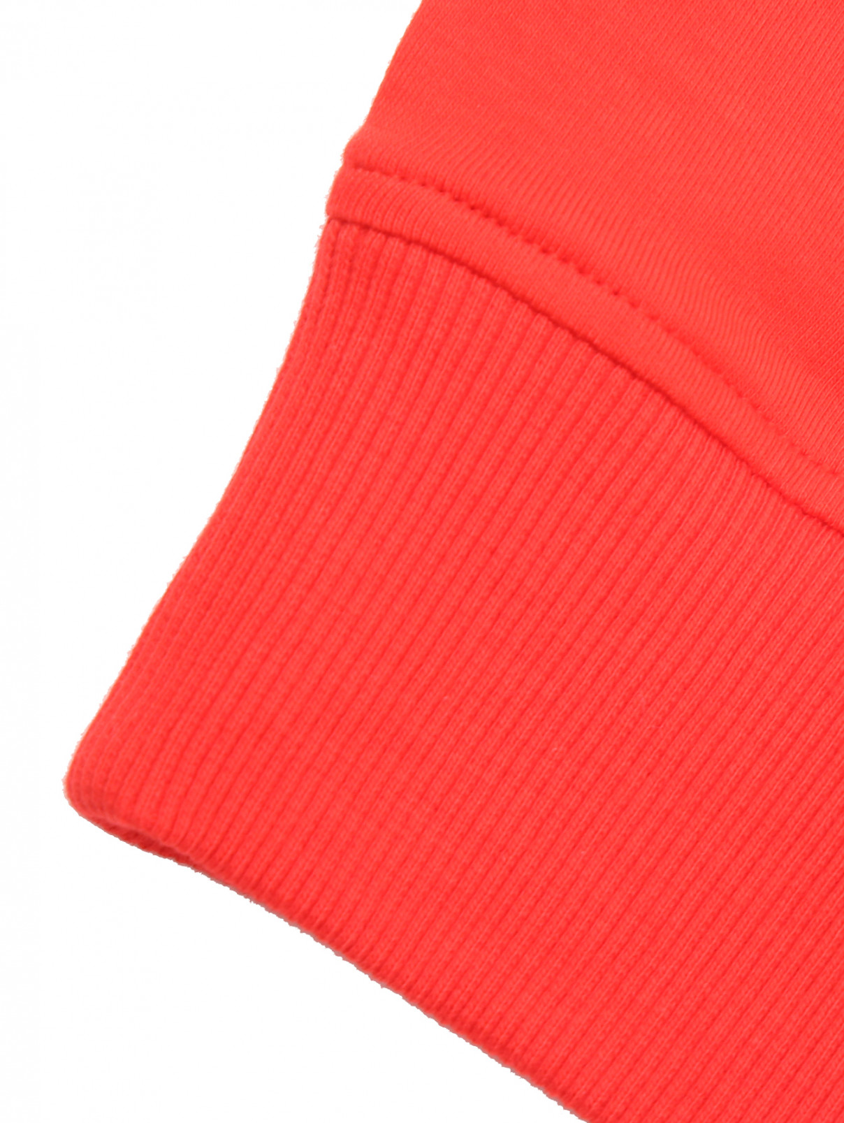 Свитшот с принтом из хлопка Moschino  –  Деталь  – Цвет:  Красный