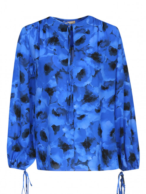 Блуза из шелка с цветочным узором Michael Kors - Общий вид