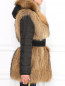 Пуховое пальто свободного кроя с мехом енота P.A.R.O.S.H.  –  Модель Верх-Низ2