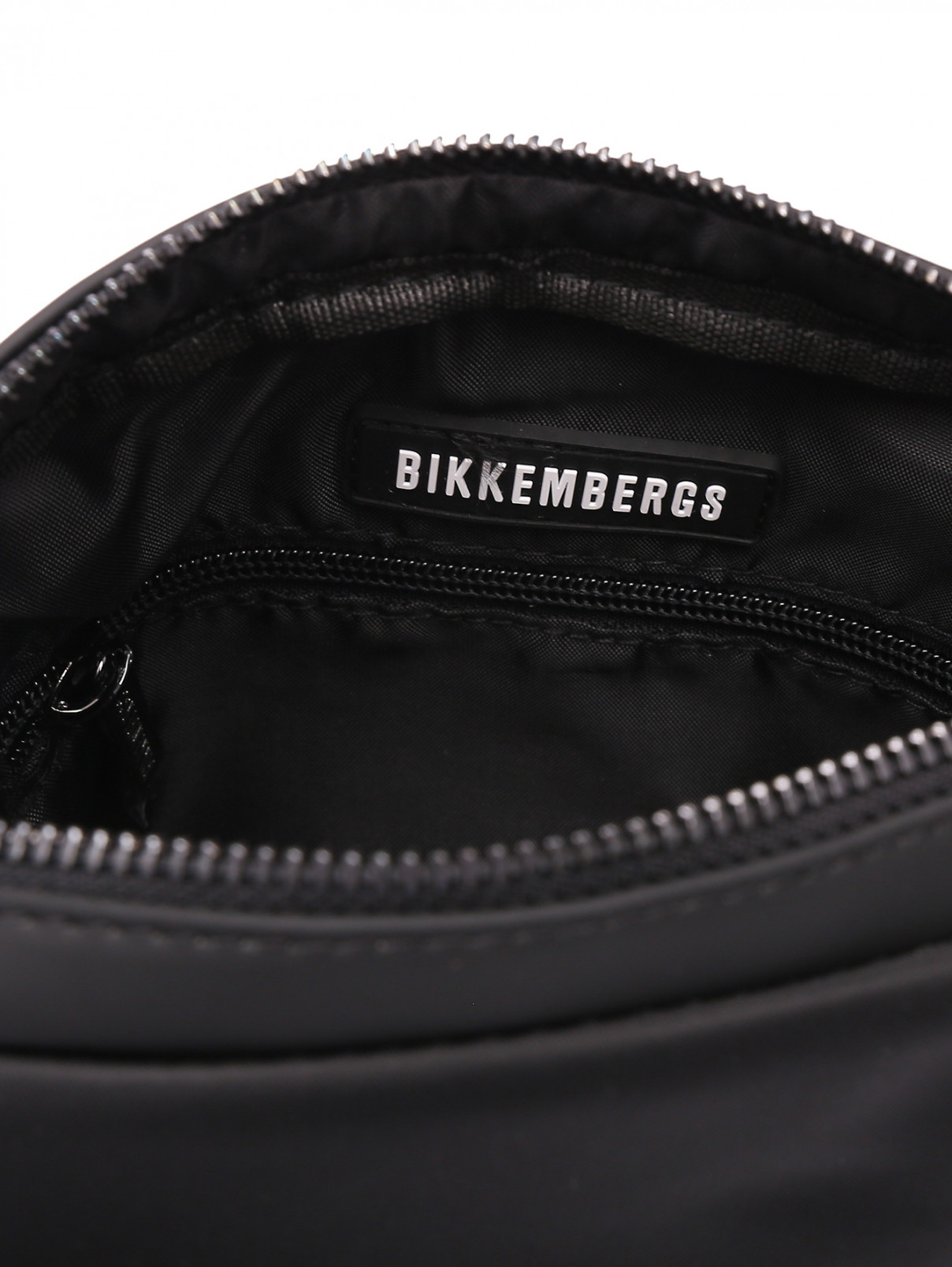 Сумка из текстиля с принтом Bikkembergs  –  Деталь1  – Цвет:  Черный