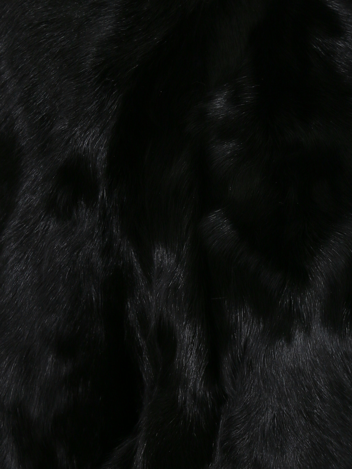 Пальто из хлопка с меховыми вставками Fabio Gavazzi  –  Деталь  – Цвет:  Черный