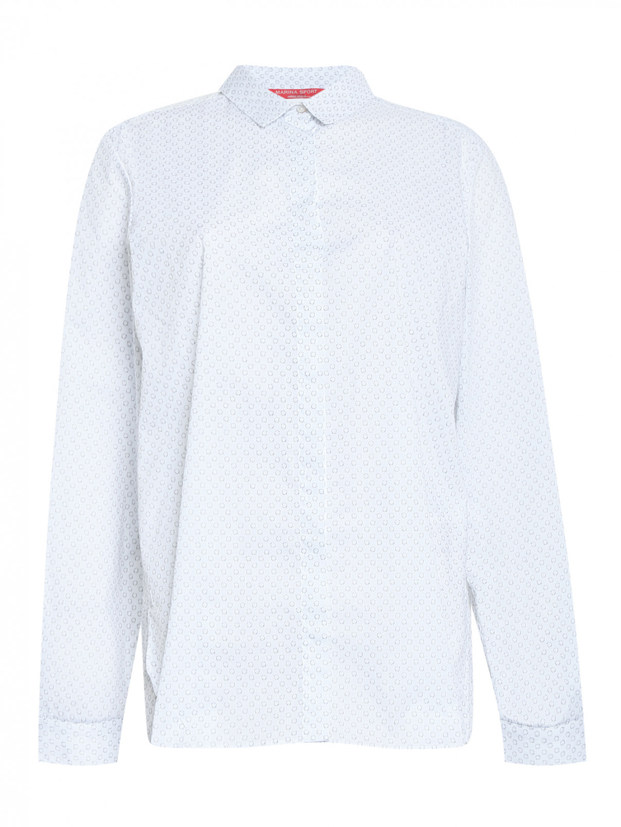 Рубашка из хлопка с узором Marina Sport  –  Общий вид  – Цвет:  Узор
