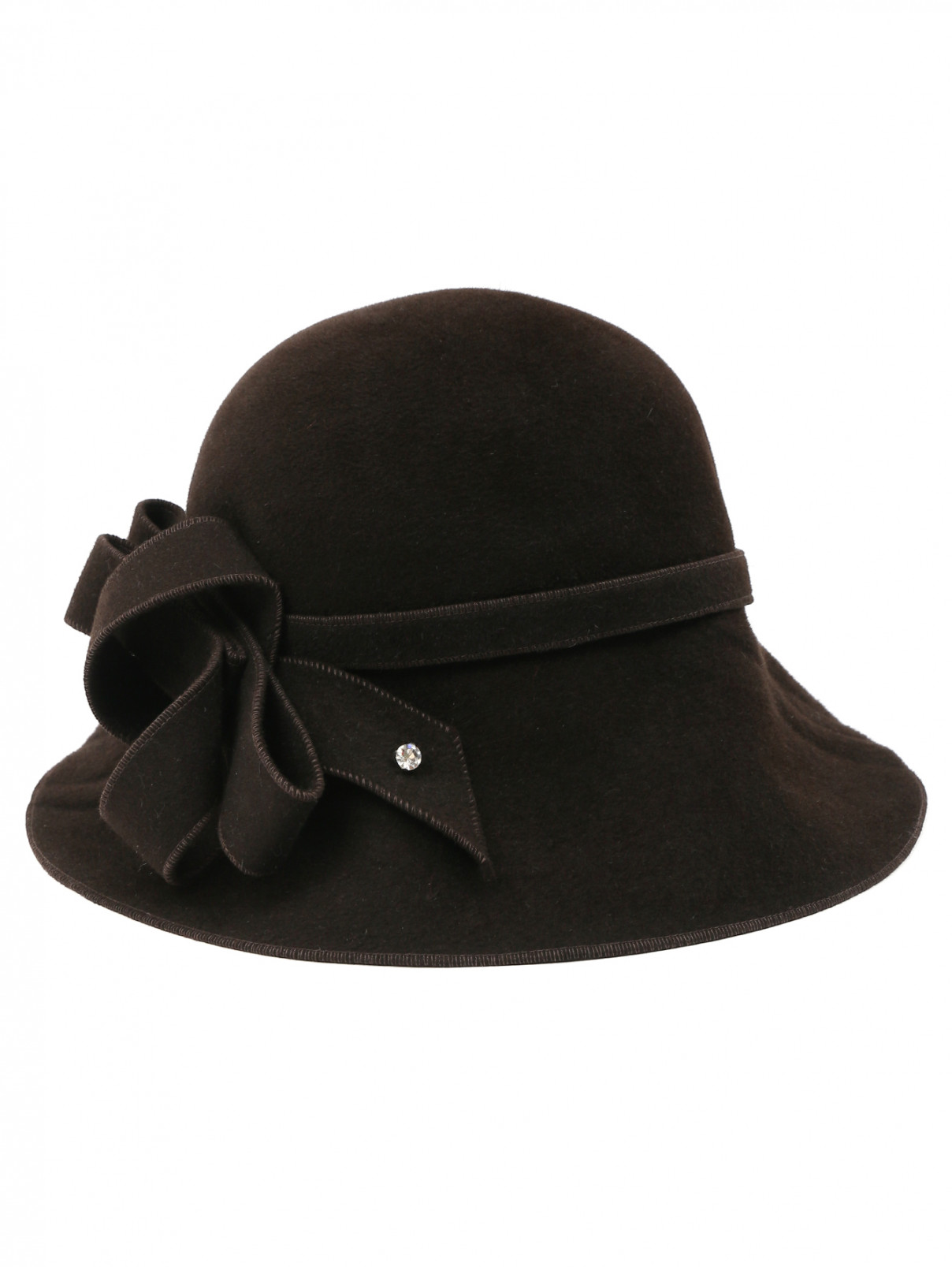 Шляпа из шерсти с декором Marni  –  Общий вид  – Цвет:  Коричневый