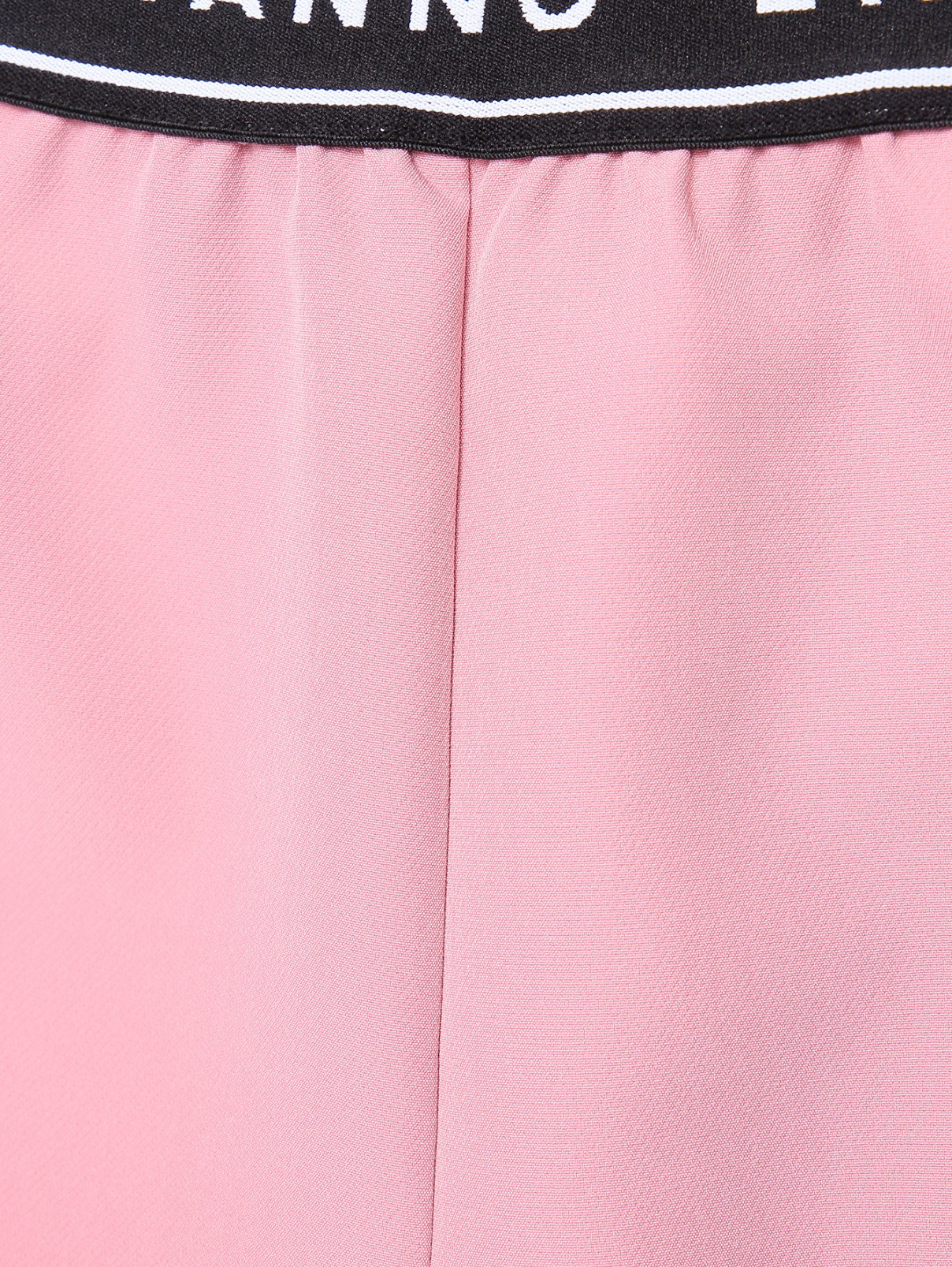 Однотонные брюки на резинке с логотипом Ermanno Firenze  –  Деталь1  – Цвет:  Розовый