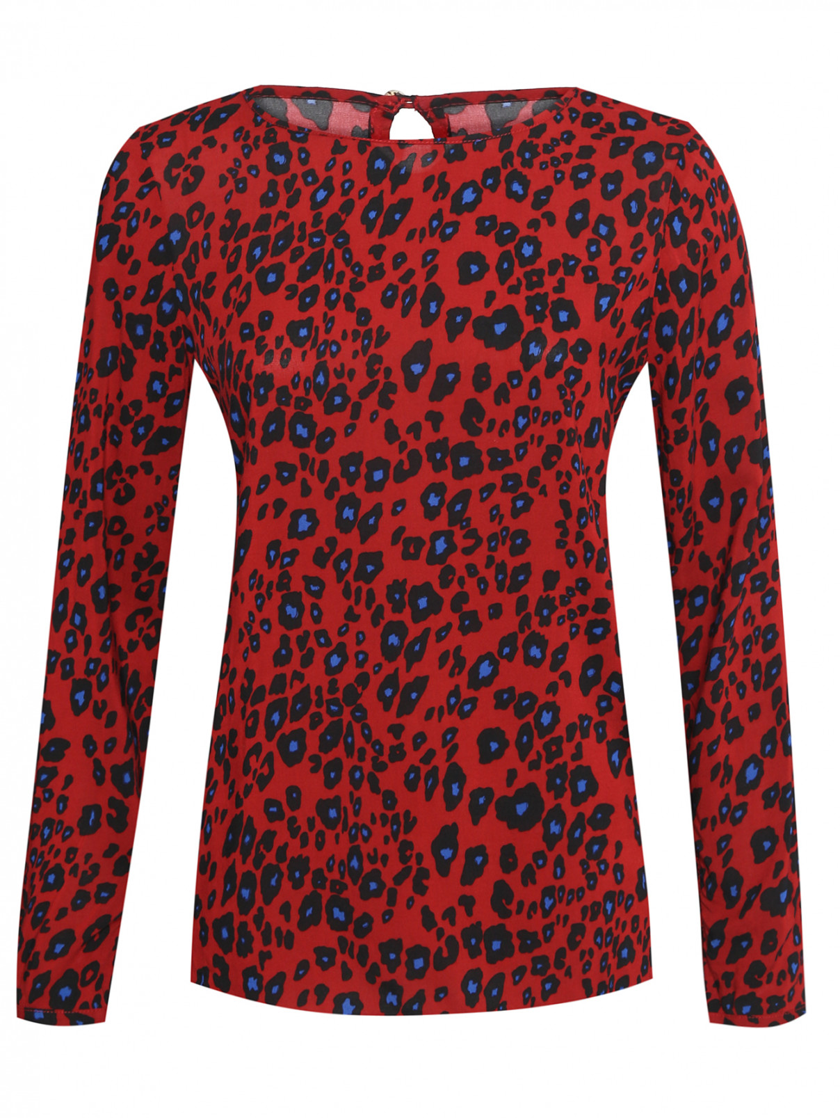 Блуза свободного кроя с анималистичным принтом Q/S Designe by  –  Общий вид  – Цвет:  Узор