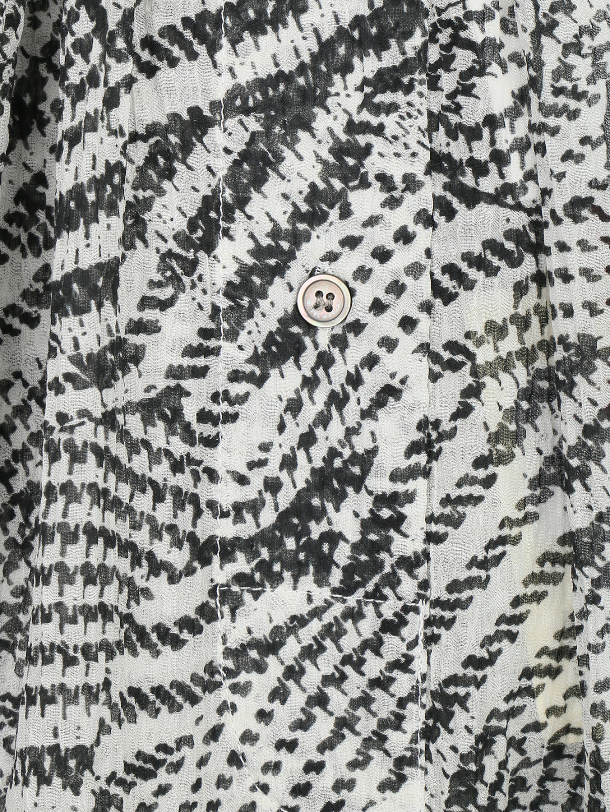 Платье-рубашка из смесвого шелка с принтом Isabel Marant  –  Деталь  – Цвет:  Белый