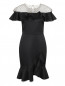 Платье-мини с полупрозрачной вставкой Marchesa  –  Общий вид