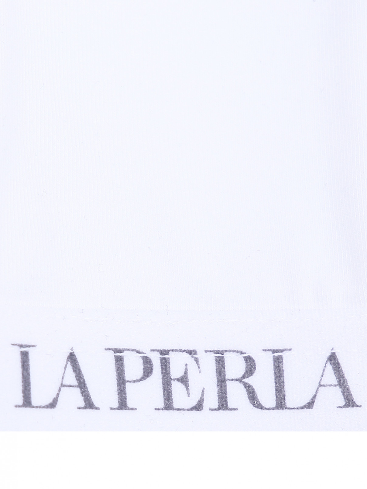 Топ из хлопка на резинке La Perla  –  Деталь1  – Цвет:  Белый