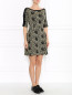 Платье из фактурной ткани с узором GIG Couture  –  Модель Общий вид